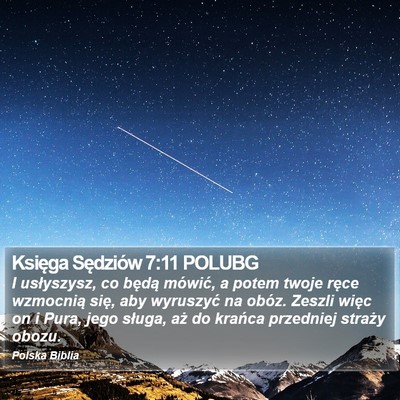 Księga Sędziów 7:11 POLUBG Bible Verse Image