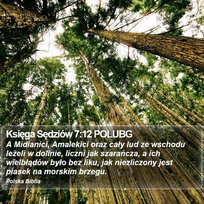 Księga Sędziów 7:12 POLUBG Bible Verse Image