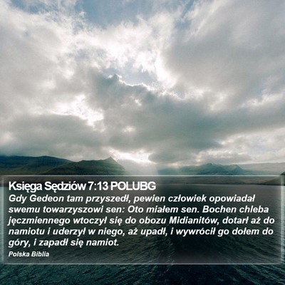 Księga Sędziów 7:13 POLUBG Bible Verse Image