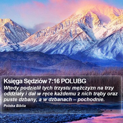 Księga Sędziów 7:16 POLUBG Bible Verse Image