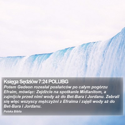 Księga Sędziów 7:24 POLUBG Bible Verse Image
