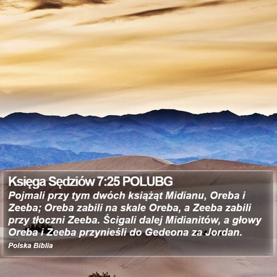 Księga Sędziów 7:25 POLUBG Bible Verse Image