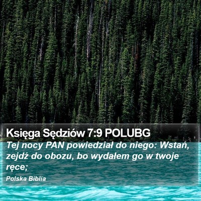 Księga Sędziów 7:9 POLUBG Bible Verse Image