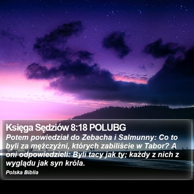 Księga Sędziów 8:18 POLUBG Bible Verse Image
