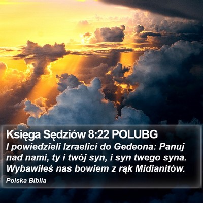Księga Sędziów 8:22 POLUBG Bible Verse Image