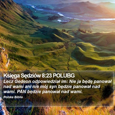 Księga Sędziów 8:23 POLUBG Bible Verse Image