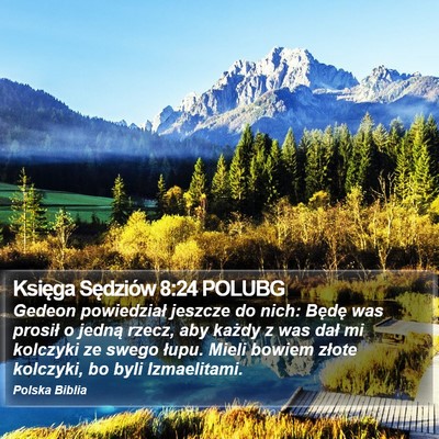 Księga Sędziów 8:24 POLUBG Bible Verse Image