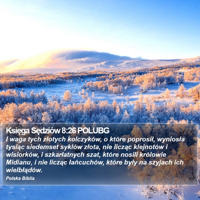 Księga Sędziów 8:26 POLUBG Bible Verse Image