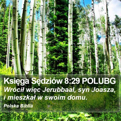 Księga Sędziów 8:29 POLUBG Bible Verse Image