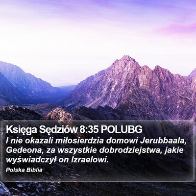 Księga Sędziów 8:35 POLUBG Bible Verse Image