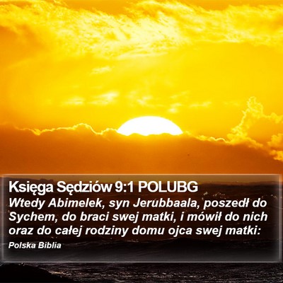 Księga Sędziów 9:1 POLUBG Bible Verse Image