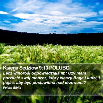 Księga Sędziów 9:13 POLUBG Bible Verse Image