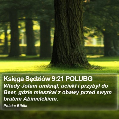 Księga Sędziów 9:21 POLUBG Bible Verse Image