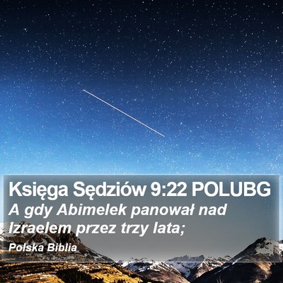 Księga Sędziów 9:22 POLUBG Bible Verse Image