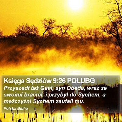 Księga Sędziów 9:26 POLUBG Bible Verse Image