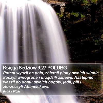 Księga Sędziów 9:27 POLUBG Bible Verse Image