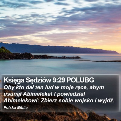 Księga Sędziów 9:29 POLUBG Bible Verse Image