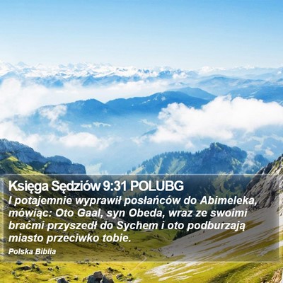 Księga Sędziów 9:31 POLUBG Bible Verse Image