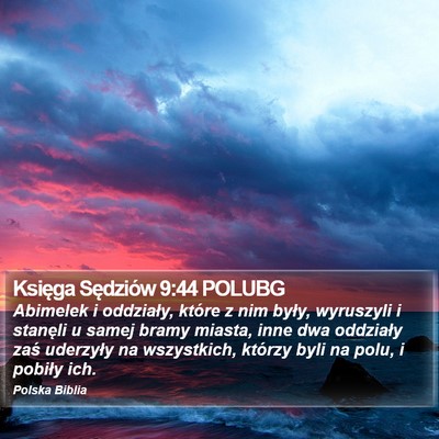 Księga Sędziów 9:44 POLUBG Bible Verse Image
