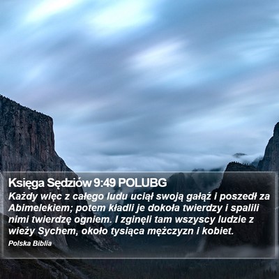 Księga Sędziów 9:49 POLUBG Bible Verse Image