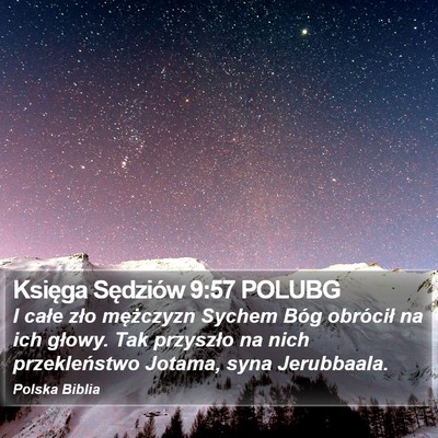 Księga Sędziów 9:57 POLUBG Bible Verse Image
