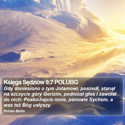 Księga Sędziów 9:7 POLUBG Bible Verse Image