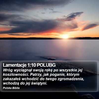 Lamentacje 1:10 POLUBG Bible Verse Image