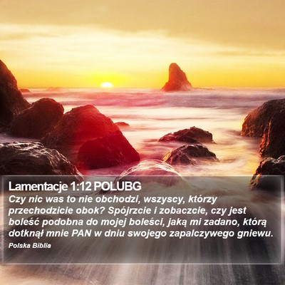 Lamentacje 1:12 POLUBG Bible Verse Image