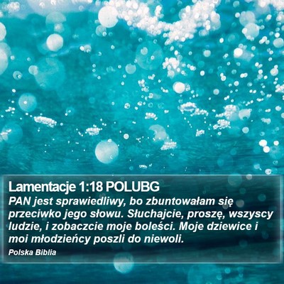 Lamentacje 1:18 POLUBG Bible Verse Image