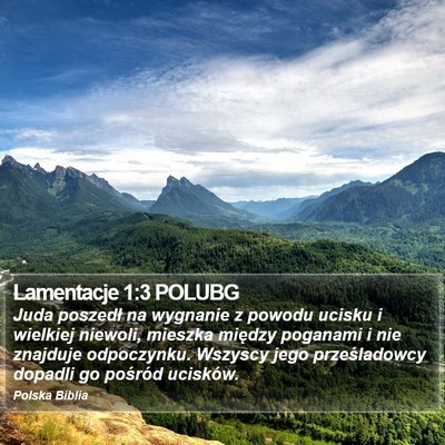 Lamentacje 1:3 POLUBG Bible Verse Image
