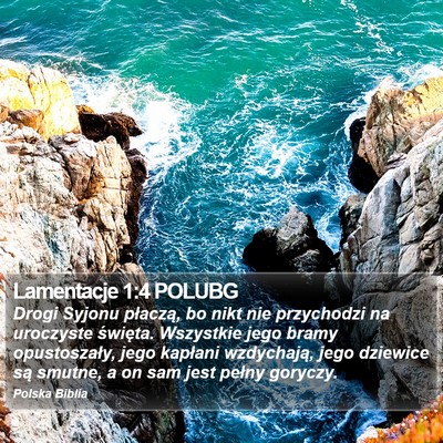 Lamentacje 1:4 POLUBG Bible Verse Image