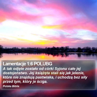 Lamentacje 1:6 POLUBG Bible Verse Image