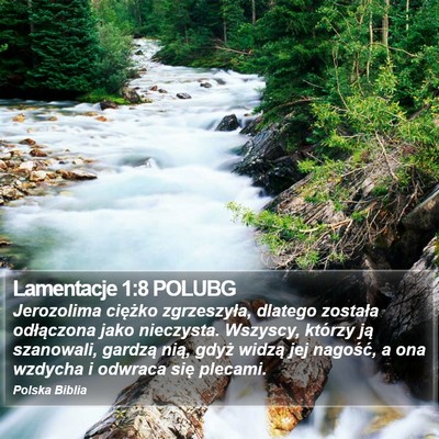 Lamentacje 1:8 POLUBG Bible Verse Image