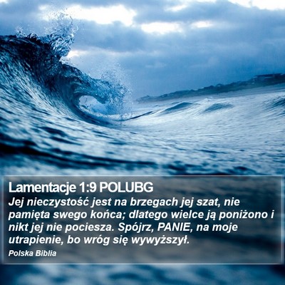 Lamentacje 1:9 POLUBG Bible Verse Image