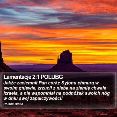 Lamentacje 2:1 POLUBG Bible Verse Image