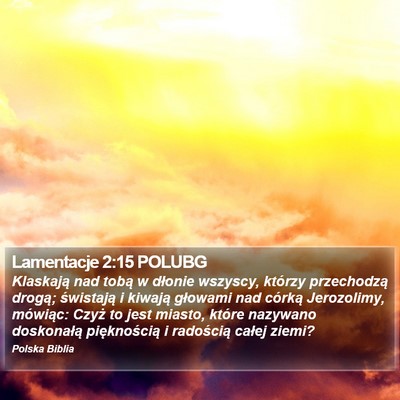 Lamentacje 2:15 POLUBG Bible Verse Image
