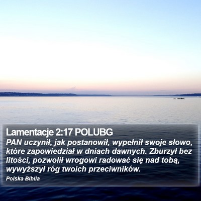 Lamentacje 2:17 POLUBG Bible Verse Image