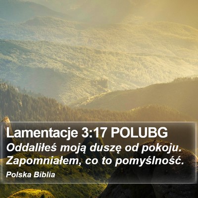 Lamentacje 3:17 POLUBG Bible Verse Image