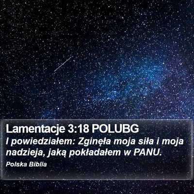 Lamentacje 3:18 POLUBG Bible Verse Image