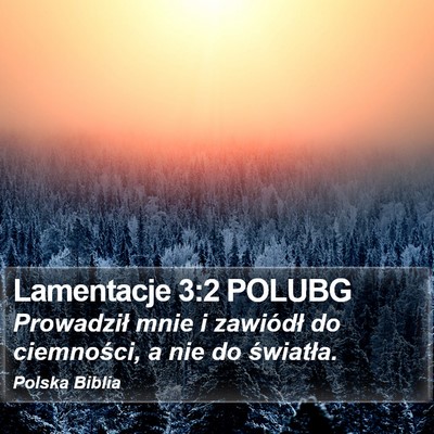 Lamentacje 3:2 POLUBG Bible Verse Image