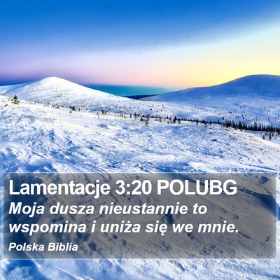 Lamentacje 3:20 POLUBG Bible Verse Image