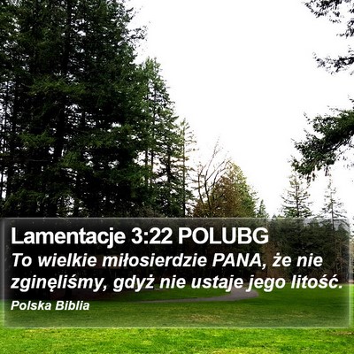 Lamentacje 3:22 POLUBG Bible Verse Image