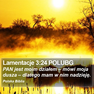 Lamentacje 3:24 POLUBG Bible Verse Image