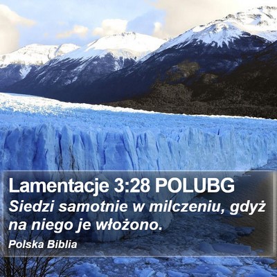 Lamentacje 3:28 POLUBG Bible Verse Image
