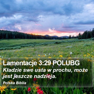 Lamentacje 3:29 POLUBG Bible Verse Image