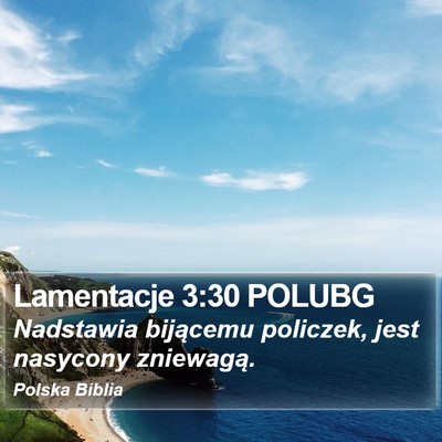 Lamentacje 3:30 POLUBG Bible Verse Image