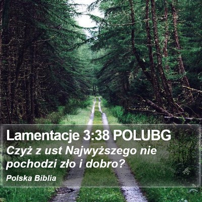 Lamentacje 3:38 POLUBG Bible Verse Image