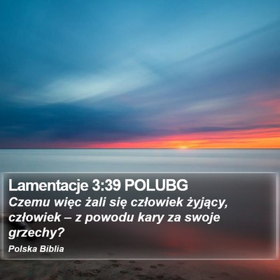 Lamentacje 3:39 POLUBG Bible Verse Image