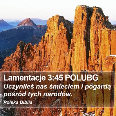 Lamentacje 3:45 POLUBG Bible Verse Image