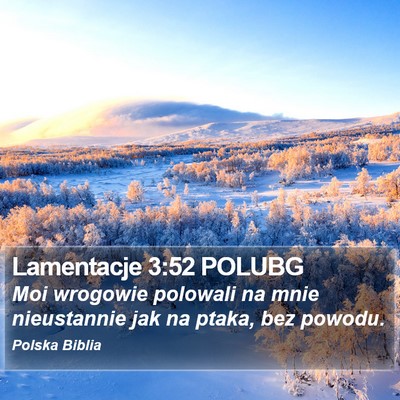 Lamentacje 3:52 POLUBG Bible Verse Image